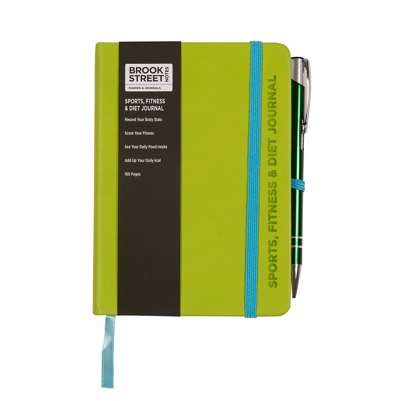Sports, Fitness & Diet Notebook - Hardback A6 Diet Gift (Lime Green)