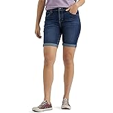 Lee Womens Plus Size Legendary Rolled Denim Bermuda Short