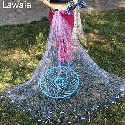Lawaia Easy Throw Cast Net American Style Fishing Net Small Mesh Outdoor Sports Frisbee Casting Fishing Network Tool