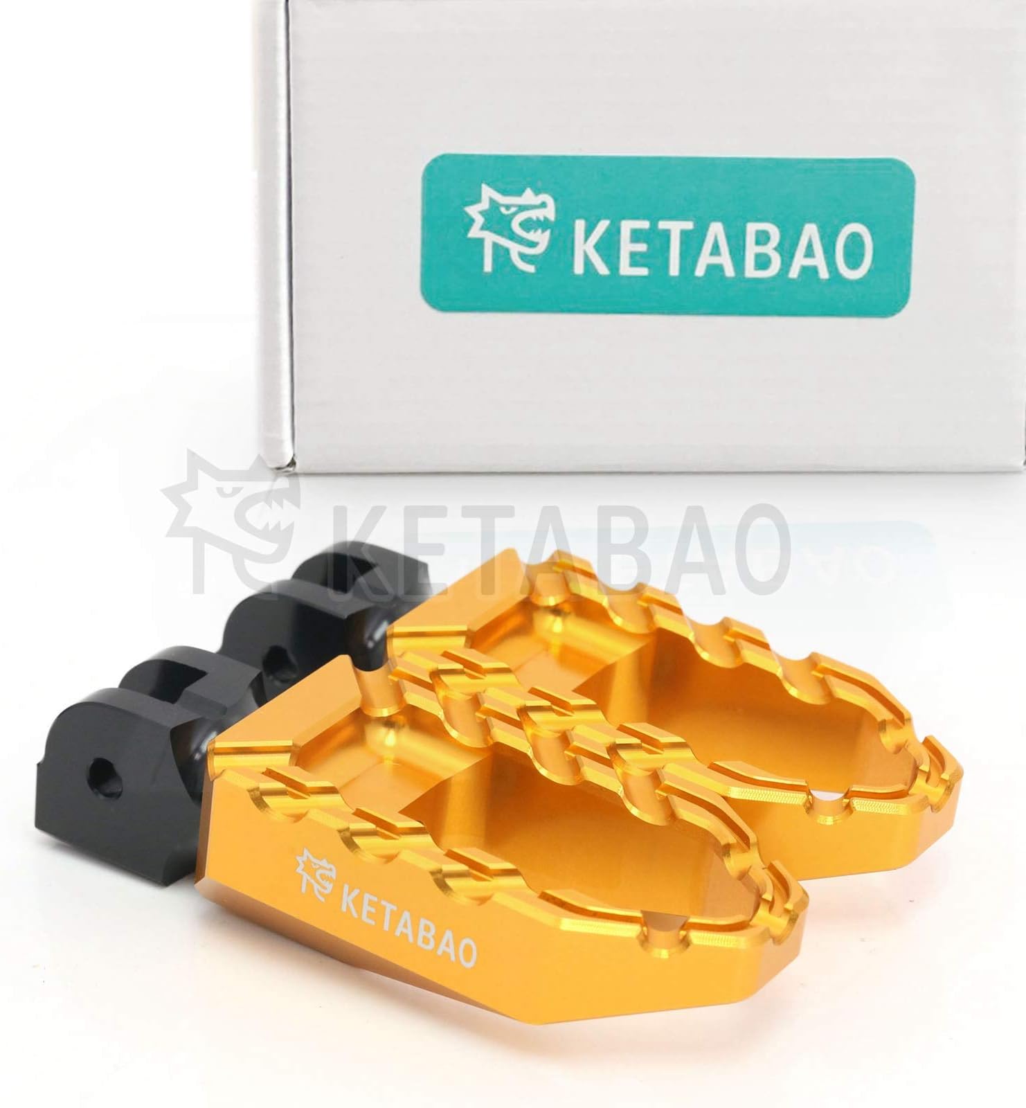 KETABAO Gold Aluminum Highway Wide BUZZ Front Foot Pegs For Harley Davidson Dyna 1993-2017 XR1200 2008+