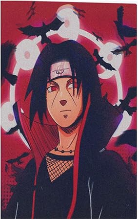Amazon Com Modular Canvas Itachi Uchiha Printing Naruto Wall Art Poster Japanese Animation Nordic Painting Home Decor Picture No Frame Living Room Posters Prints