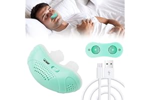 ZLYSYCM Electric Anti Snoring Devices, Mini Machine, Airing Micro for Travel, Sleep Apnea Devices, Snoring Solution for Men and Women, Suitable for All Nose Shapes (Mint Green)