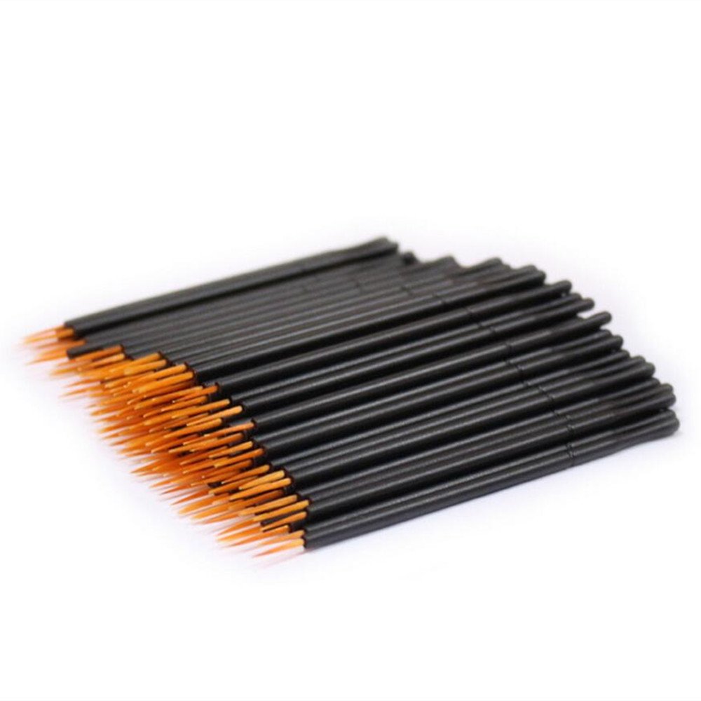 Coshine 100pcs 2 Styles Disposable Nylon Eyeliner Wands Applicator, Eyeliner Lip Liner Brushes: Beauty