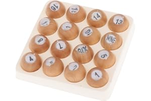 UGPLM Wooden Tally Ball Set Pool Dice Durable Tally Peas Numbered Balls 2cm Billiard Dice 16 Numbered Wood Balls for Number G