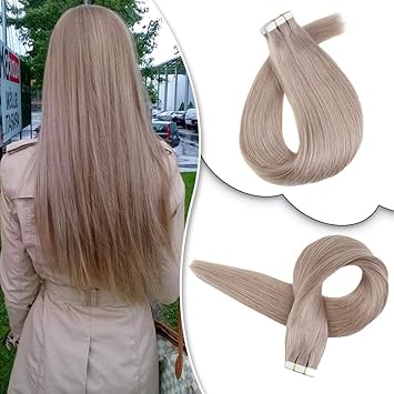 Amazon Com Runature Human Hair Extensions Tape In 16 100g 40pcs