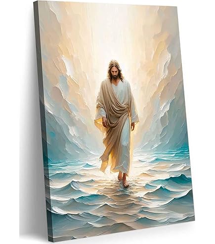 Amazon.com: Jesús sentado en el mar pensando en un barco Religioso