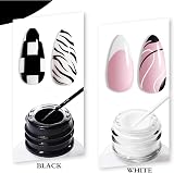 Kanorine Gel Polish Swirl Nail Art White 8ml French Line Liner view 2