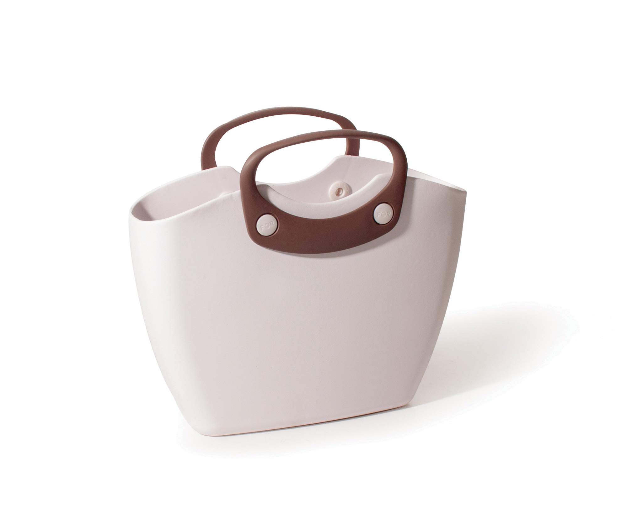 GF Garden, FOR The Living Bag 2, Handbag, in Plastic, with Short Handles, Semi-rigid Shell, colour White, GF87000006