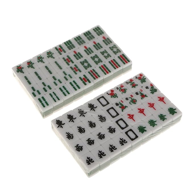 MagiDeal Mini 16mm Mahjong Traditionelle Chinesische Spiel Party-Spiel