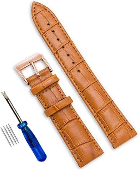 Bracelet De Montre En Cuir Souple - Remplacement Pour Montre Femme/Homme - Largeurs De 10 à 24 Mm (Boucle Ardillon)