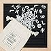 Venture Scout Felt Letter Board - 10x10 inch Oak Frame with Black Felt - Set Includes 364 Changeable White 3/4 Letters and Characters, Drawstring Canvas Bag, Adjustable Wood Stand, and Craft Scissors