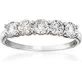 Ross-Simons 0.50 ct. t.w. Diamond 5-Stone Ring in 14kt White Gold