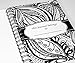 ColorIt 9 x 6 Black and White “My Journal” - 100 Lightly Lined Sheets, Double Spiral Notebook, With Hand Drawn Design, Perfect Hardcover Journal for Daily Creative Writing Use