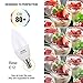 Aooshine E12 LED Bulb 60 Watts, 6 Watt LED Candelabra Bulb, Warm White 2700K Decorative LED Candle Bulbs for Chandelier Non-Dimmable(Pack of 6)