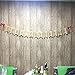 GOER Merry Christmas Burlap Banners Garlands with Ribbon Bows for Xmas Party Decoration Photo Prop