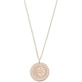 Zoe Chicco Women's 14k Gold Small Celestial Protection Medallion Necklace, Yellow, One Size