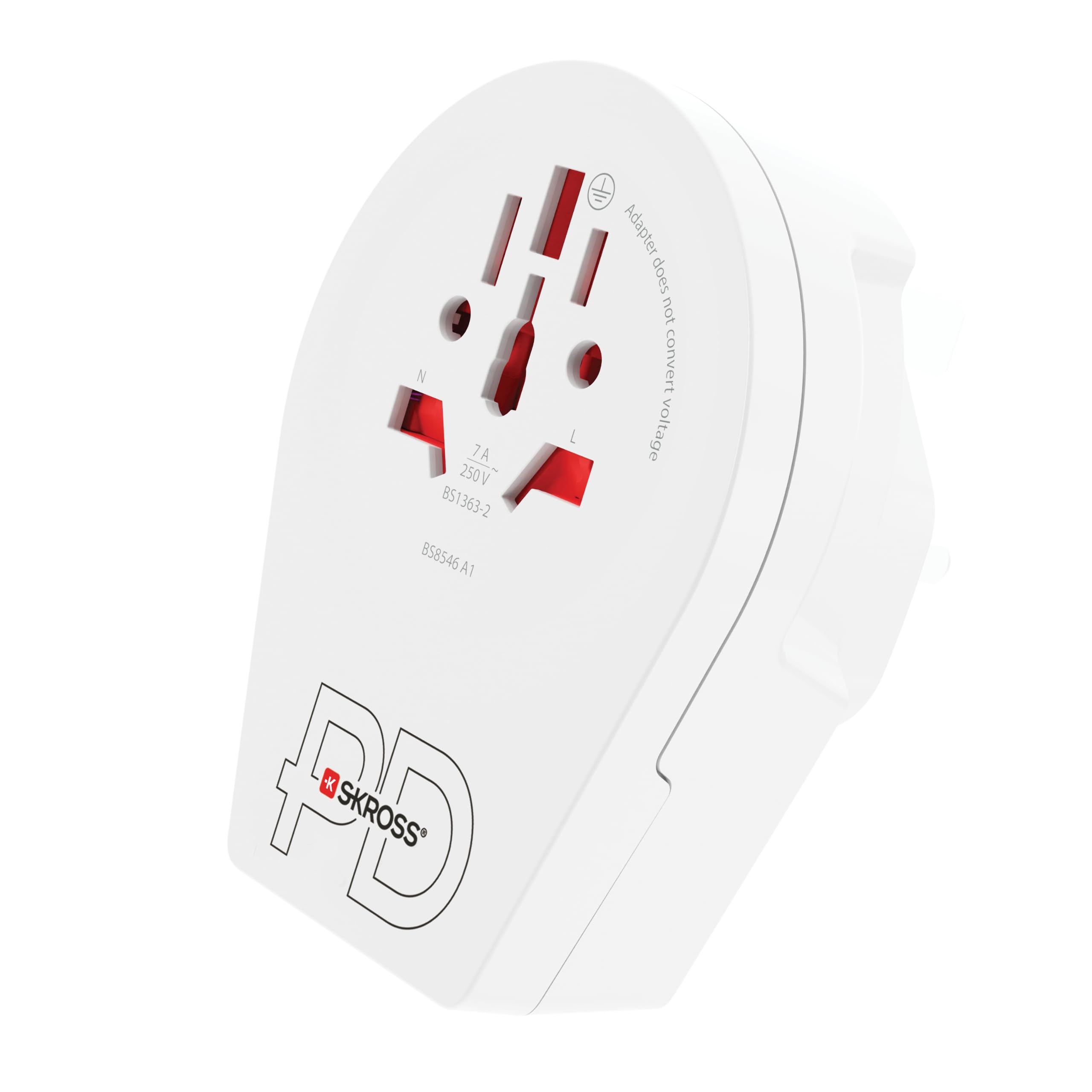 SKROSS - World to UK USB C20PD - UK TRAVEL ADAPTER UK from Euro, Australia, UK, USA, JAPAN, Brazil and China - USB Coating C 3A Fast Charger