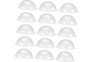 Mobestech 50pcs Clear Half Dome Shaker Covers PVC Transparent Candy Domes for DIY Crafts Micro Landscape