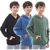 WHITE PEAK TRADING COMPANY 3 Pack Boys Hoodies Fleece Classic Athetic Pullover & Zip-Up Sweatshirts Kids Clothes 6-20