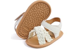 LAFEGEN Infant Baby Girls Summer Sandals Newborn Toddler First Walker Crib Dress Shoes