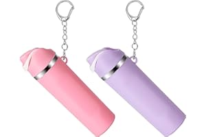 ERTUNA Mini Trendy Bottle Keychain Accessories Compatible with Owala Water Cute Tumbler Cup Chapstick Lip Balm Holder Charms