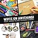 Acrylic Paint Pens for Rocks Painting, Glass, Metal, Canvas, Easter Egg, Halloween Pumpkin, Wood, Ceramic, Fabric, Photo Album, DIY Craft Supplies, Acrylic Paint Marker Pens Set of 12 Colors