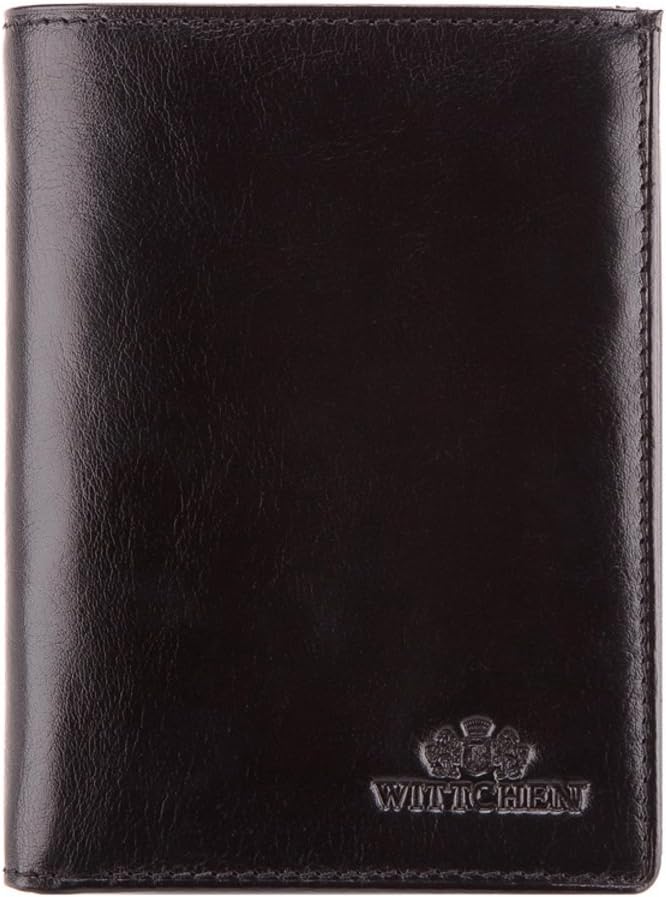 WITTCHEN Wallet | Material: Grain leather, Colour: Black | For coins: Yes | Orientation: Vertical | Size: Medium | Collection: Italy - 21-1-265-1