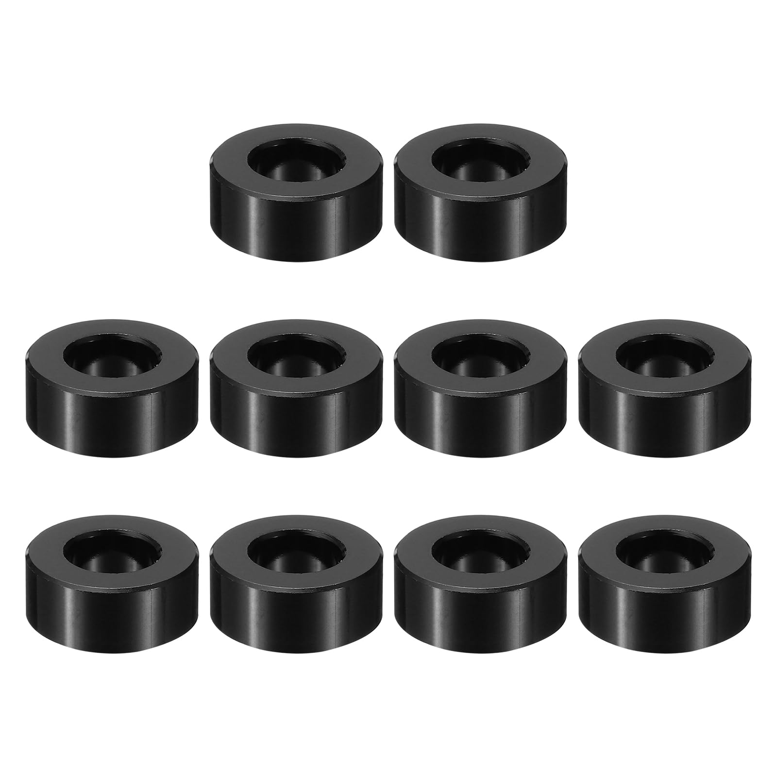 PATIKIL M10 Aluminum Spacers, 10 Pcs Metal Spacer Aluminum M10 x 3/4" OD x 5/16" L Aluminum Spacer Screw Standoff Round for 3/8" or M10 Screw Bolts