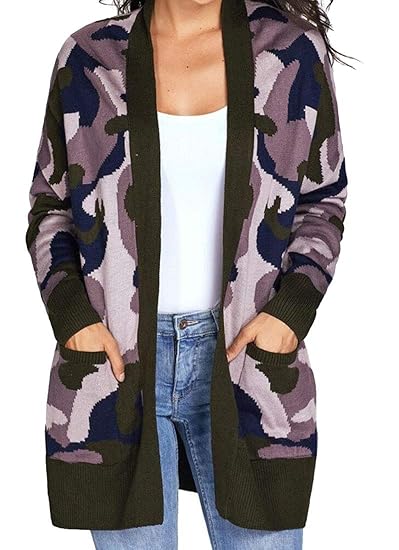 army print cardigan