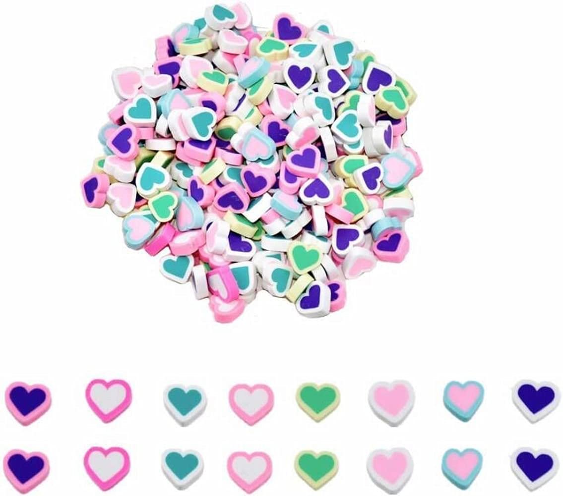 30pcs Assorted Charms Rainbow Marshmallow Candy Heart Shaped Resin Charms Slices Flatback Buttons Cabochons for Handcraft Miniature Fairy Garden Accessories Scrapbooking DIY Crafts(Multi Heart)