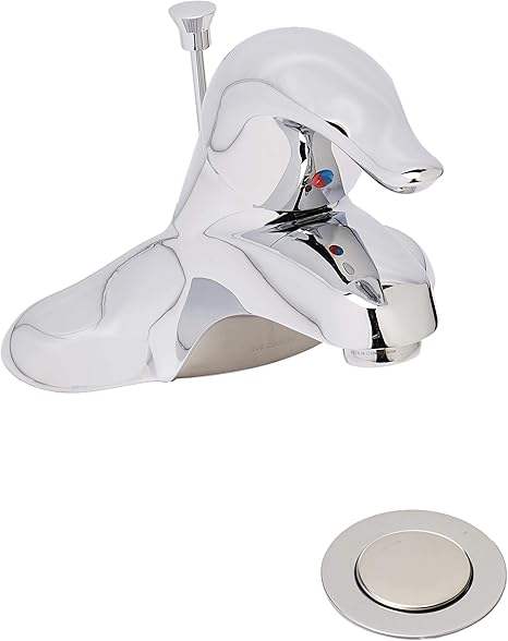 Moen L4621 Chateau One Handle Low Arc Bathroom Faucet With Drain