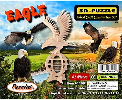 Puzzled 1109 3D Eagle One Size Tan (Pack Of 61)