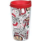 Tervis Made in USA Double Walled Ohio State Buckeyes Insulated Tumbler Cup Keeps Drinks Cold & Hot, 16oz, All Over