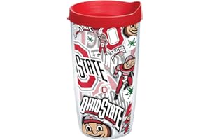 Tervis Made in USA Double Walled Ohio State Buckeyes Insulated Tumbler Cup Keeps Drinks Cold & Hot, 16oz, All Over