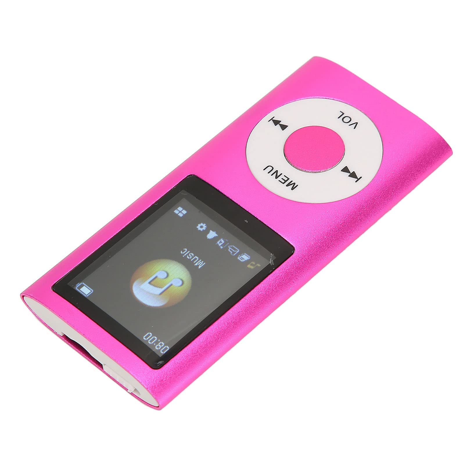 Bewinner MP4 Player, MP3 Music Player with 1.8 Inch LCD Screen, Portable Digital Lossless Music MP3 MP4 Player, Gift for Kids Students Pink