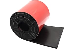 TEKDOE Adhesive Solid Neoprene Rubber Strips, Sheets, Rolls for DIY Gaskets, Seals, Warehouse Flooring, Weather Stripping, Pads (4 Inch Wide, 1/8 Inch Thick, 5 Feet Long)