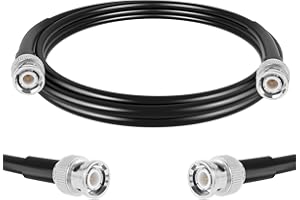 exgoofit BNC Jumper Cable with BNC Male Connector, RG58 Coaxial Cable 6.6ft 2m Low Loss 50 ohm for Antenna Analyzer, CB Radio, Signal Generator