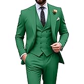 Mens Suit Slim Fit 3 Piece Double Breasted Suit Men Formal Tuxedo Set Casual Wedding Prom Groom Suits