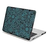 GMYLE Soft-Touch Hard Case Frosted for MacBook Pro 13 inch with CD-ROM (Model: A1278) - Squama Grey Paisley Pattern