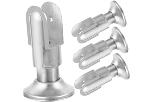 Kisangel 4pcs Adjustable Stainless Steel Bathroom Partition Support Feet Toilet Hardware Accessories for