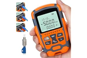 YICIZOL 4 in 1 Optic Fiber Optic Tester Fiber Power Meter FC/SC/ST Universal Interface Built-in 10KM Visual Fault Locator (OPM&VFL) with FC/UPC(Male) to LC/UPC(Female) Adapter (OPM&VFL-10KM-1PCS)