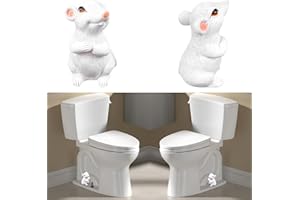 LIKDAY Resin Toilet Bolt Caps: Decorative Toilet Bolt Covers and Functional Bathroom Accessories Set of 2, Swift Installation and Rust Prevention (2pcs Mouse)