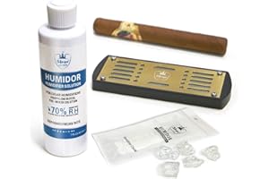 SLEGE Humidor Solution & Cigar Humidifier Combo,Humidor Humidifier Kit,-Cigar Humidor Solution,Humidifier,Crystal -DIY Upgrade Humidifier for Humidor Cigar Box,Portable Travel kit fit All Cigar Humidor