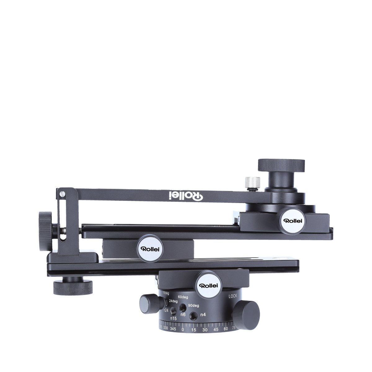 Rollei Panoramic Head 200 Mark II - Tripod head for multi row panoramic photos, Max. load of 3 kg and ARCA SWISS compatible - Black