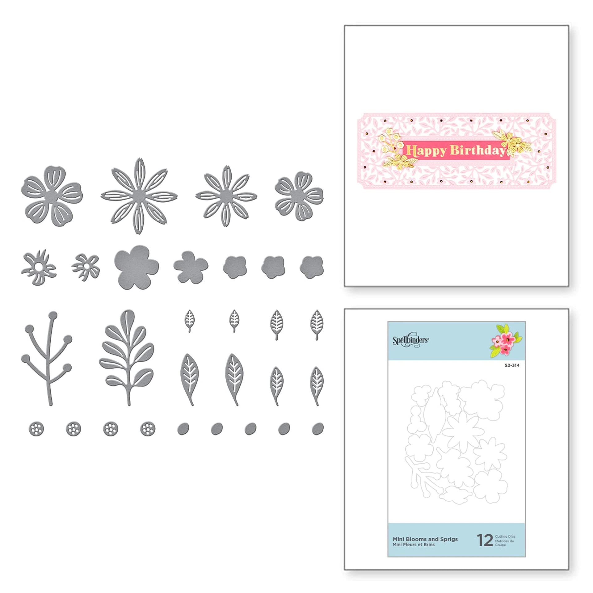 Spellbinders Mini Blooms and Sprigs, METAL