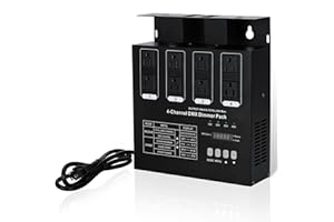 Vikua Dmx Dimmer Pack,4 Channel Dmx512 Dimmer Pack Suitable for Stage Lighting Control