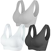 Cabales KINYAOYAO Women's Plus Size High Impact Seamless Racerback Padded Bra