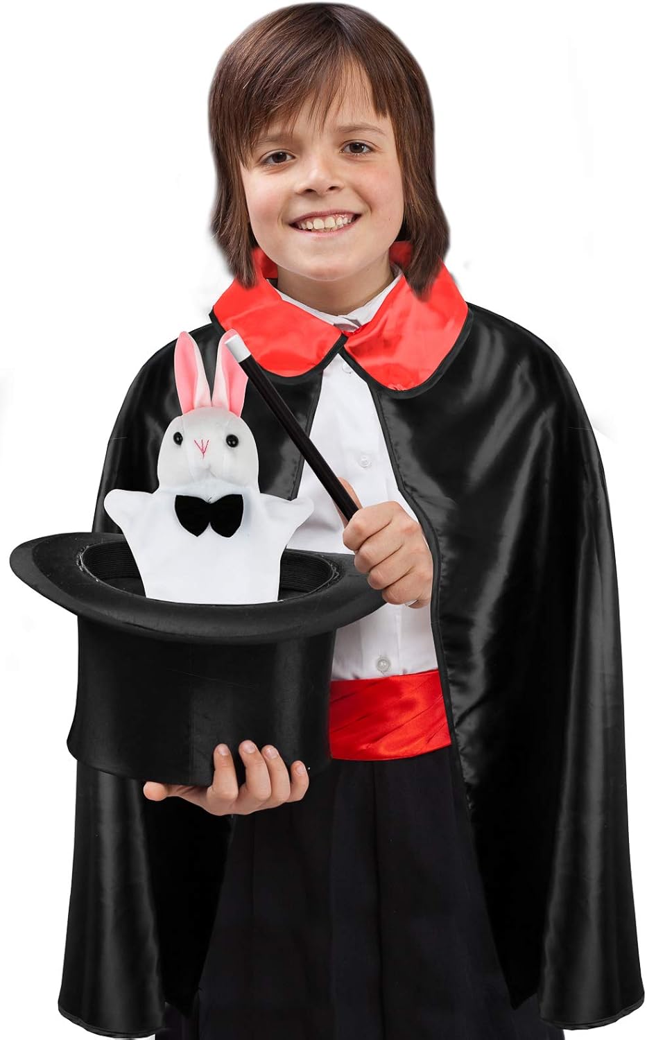 Click N' Play Magician Pretend Play Dress Up Set with Accessories, Hat & Rabbit Magic Tricks: Toys & Games