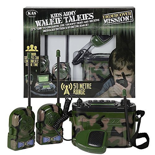 Kids Army Camouflage Two Way Radio With Base Station Kids Army Walkie