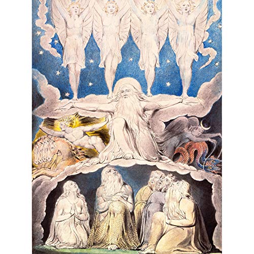 William Blake When The Morning Stars Sang Together Art Print Canvas Premium Wall Decor Poster Mural